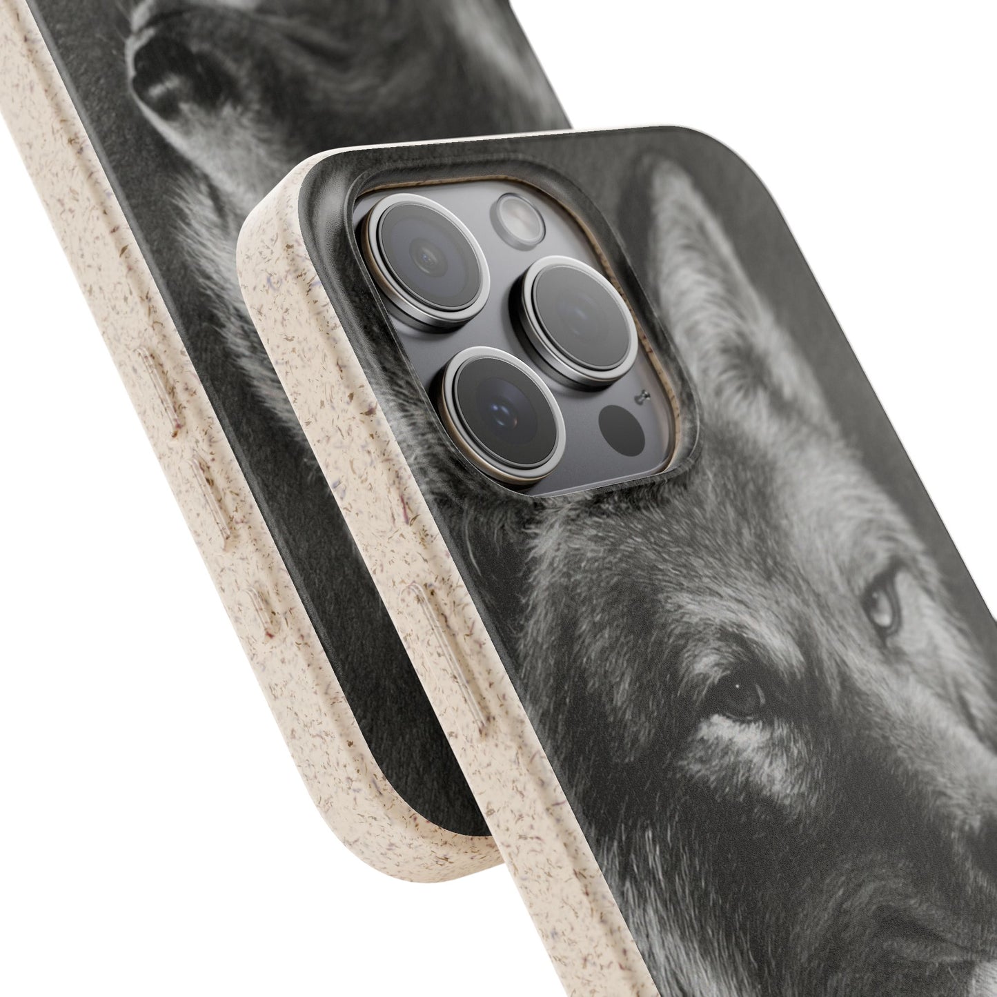Wolf Portrait Biodegradable Phone Case — Eco-Friendly iPhone Cover
