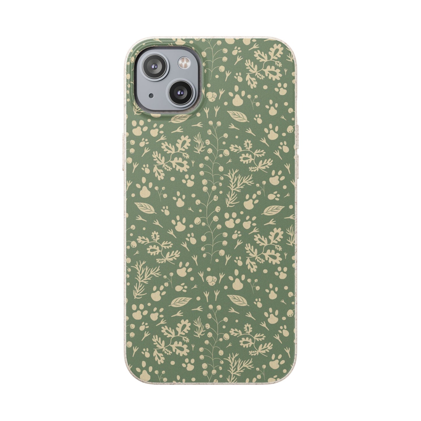 Biodegradable Floral Phone Case — Eco-Friendly Pleasant Green Wildflower Protection