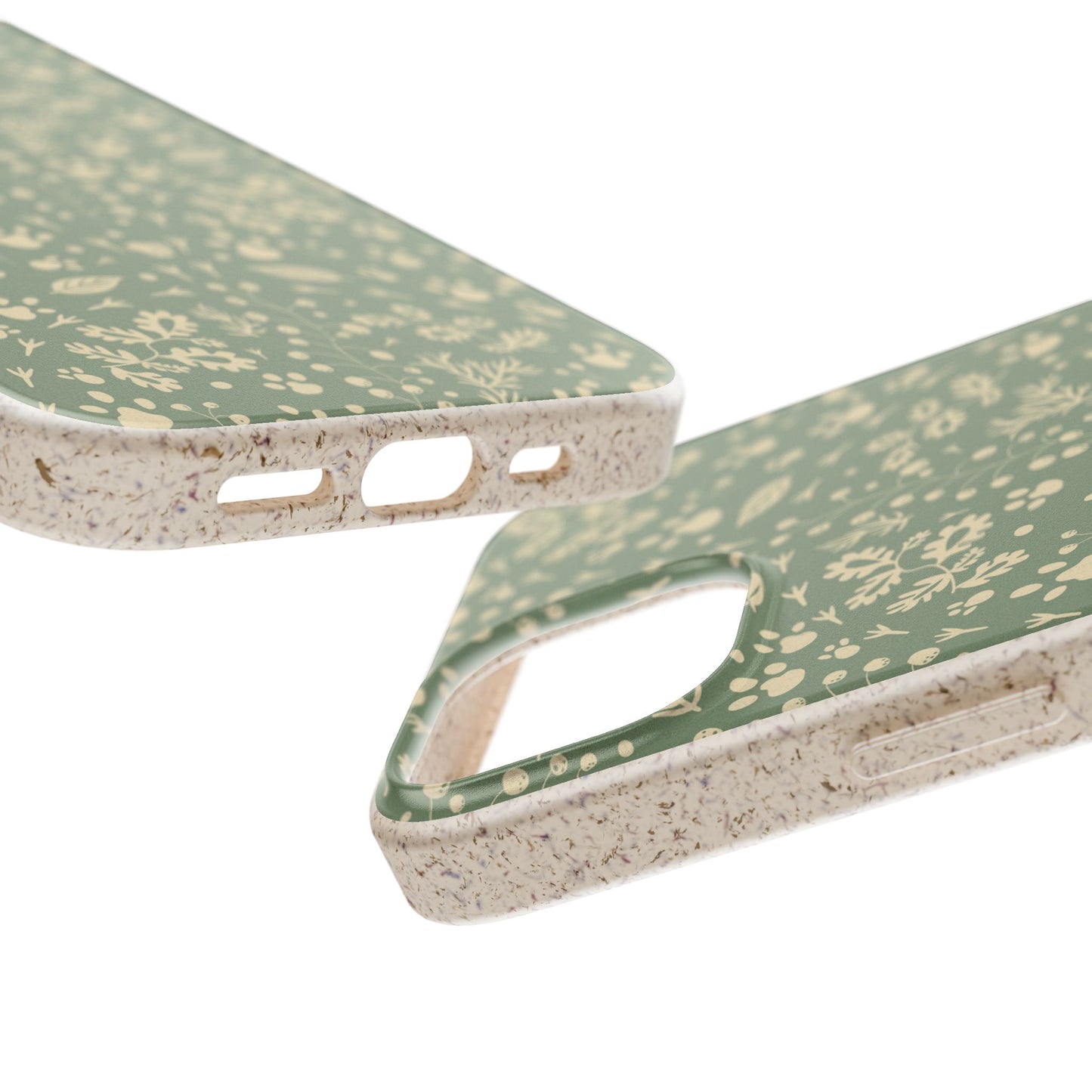 Biodegradable Floral Phone Case — Eco-Friendly Pleasant Green Wildflower Protection
