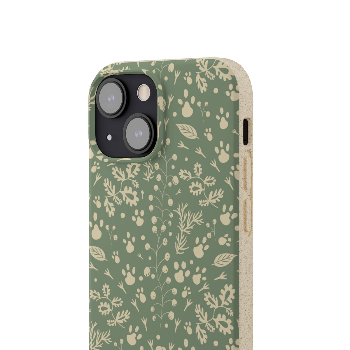 Biodegradable Floral Phone Case — Eco-Friendly Pleasant Green Wildflower Protection