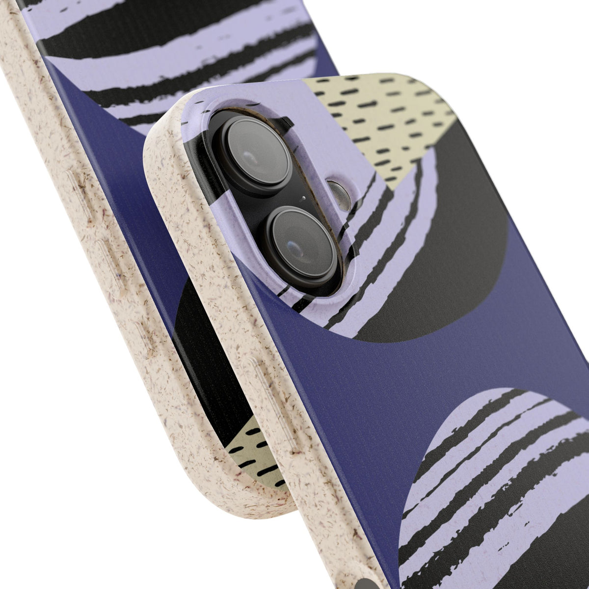 Biodegradable Phone Case — Abstract Striped Circles Eco Cover