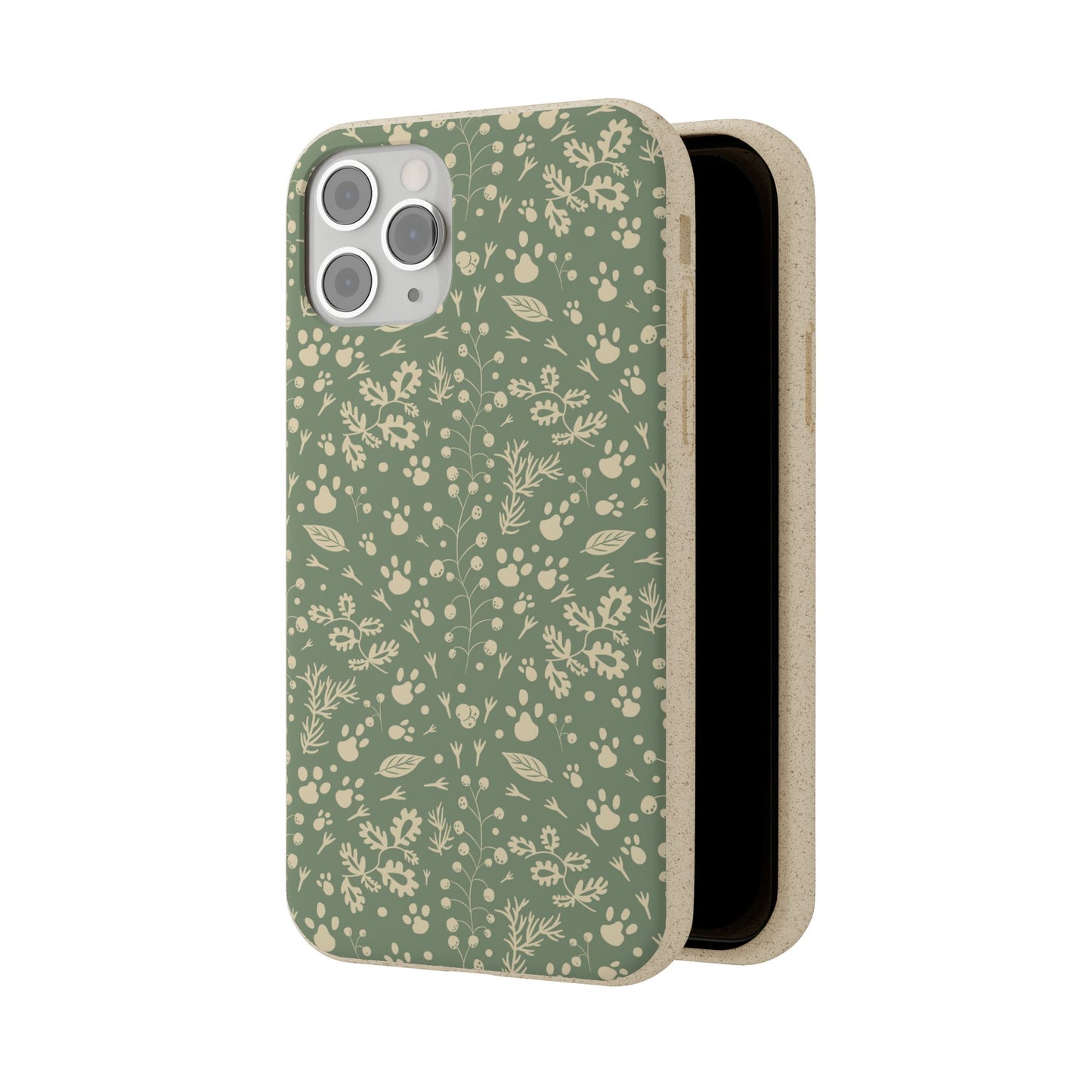 Biodegradable Floral Phone Case — Eco-Friendly Pleasant Green Wildflower Protection