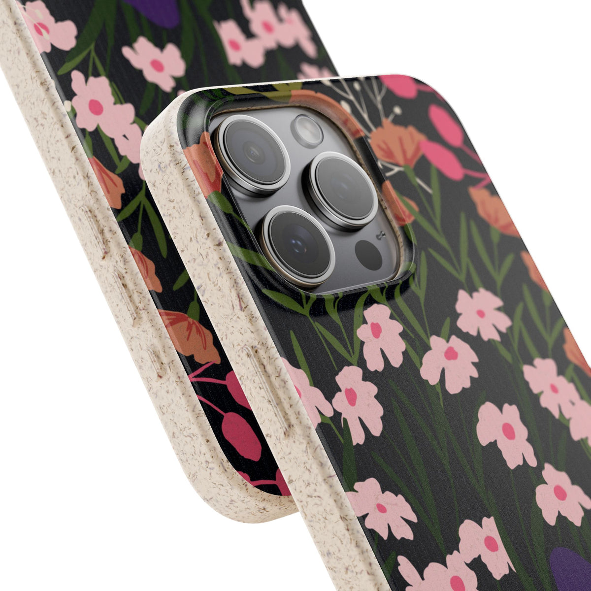 Floral Biodegradable Phone Case — Purple Wildflower Eco Phone Cover