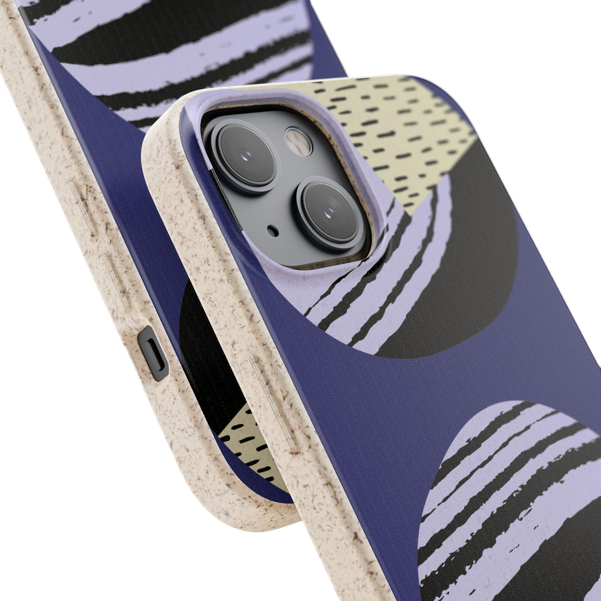 Biodegradable Phone Case — Abstract Striped Circles Eco Cover