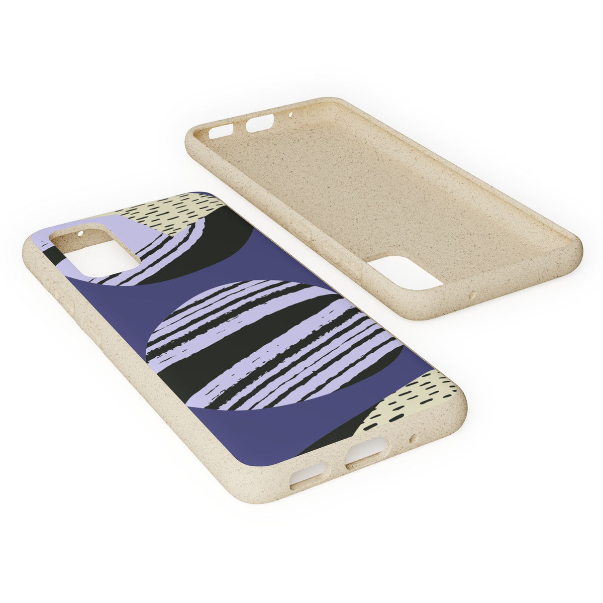Biodegradable Phone Case — Abstract Striped Circles Eco Cover