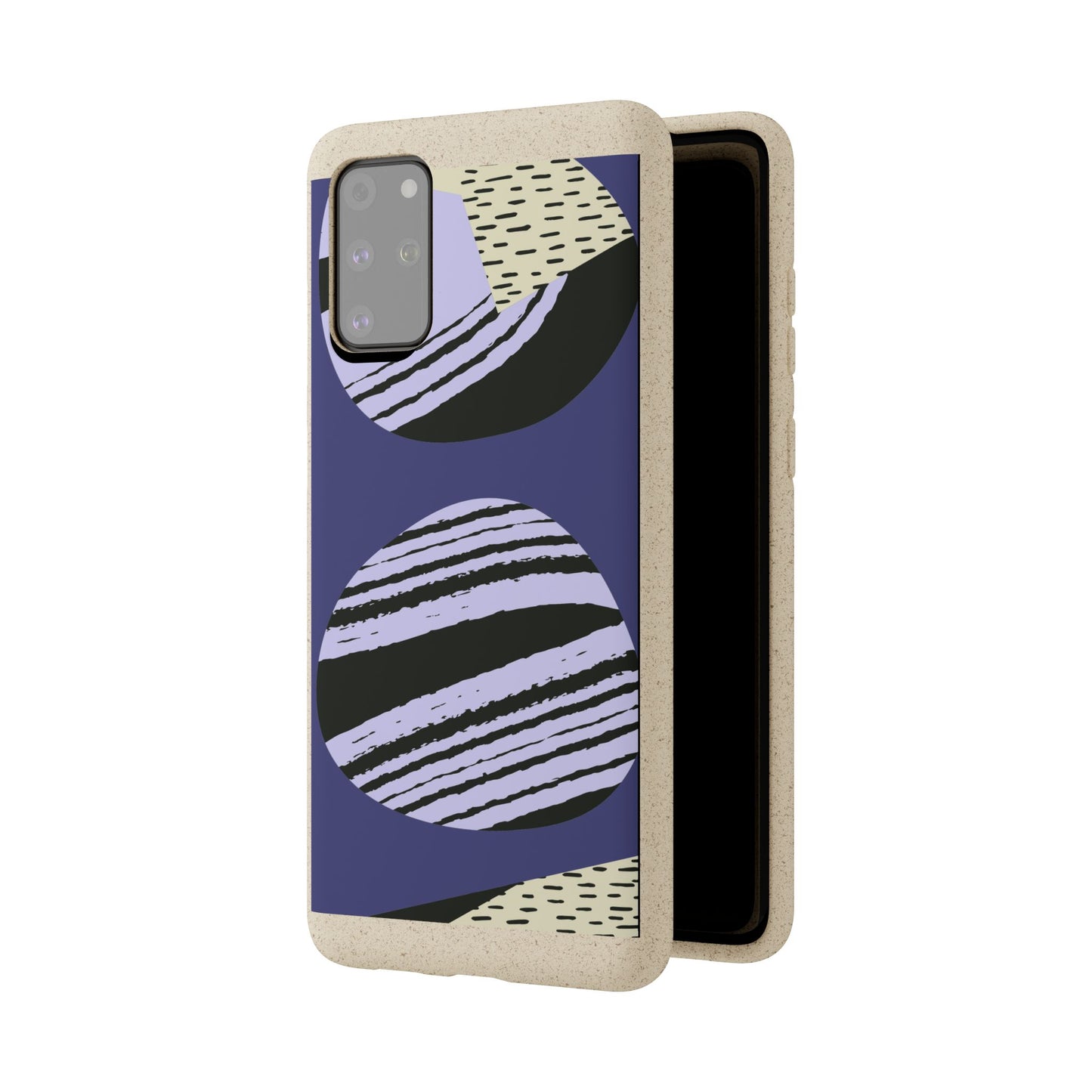 Biodegradable Phone Case — Abstract Striped Circles Eco Cover