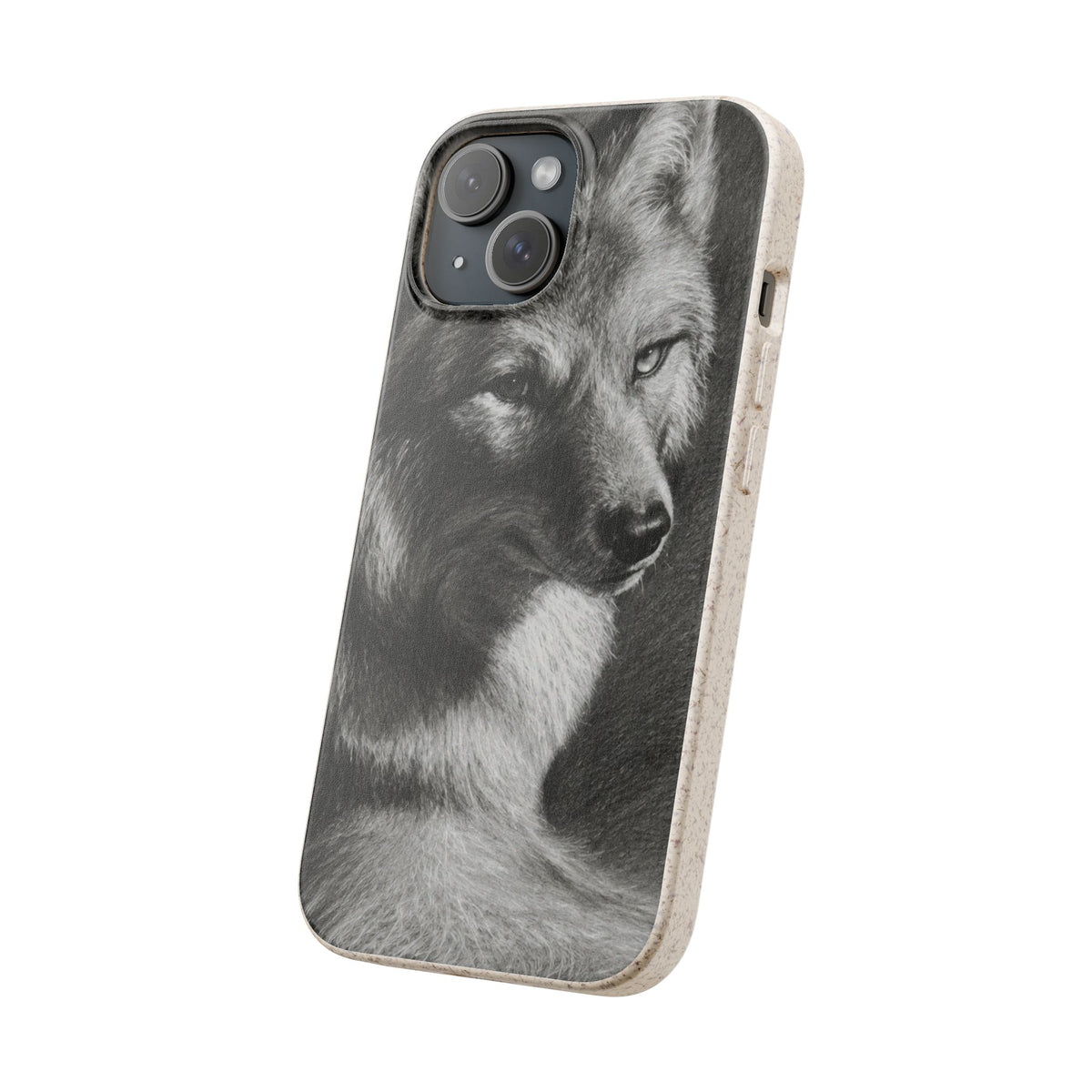 Wolf Portrait Biodegradable Phone Case — Eco-Friendly iPhone Cover
