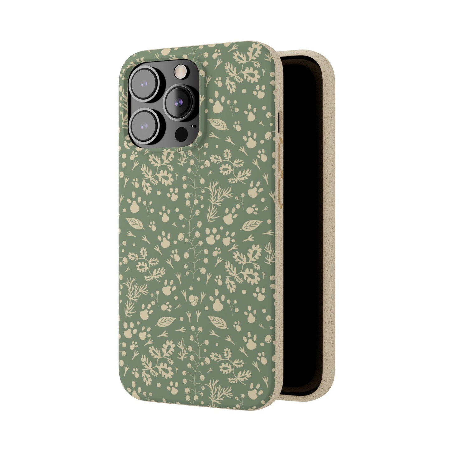 Biodegradable Floral Phone Case — Eco-Friendly Pleasant Green Wildflower Protection