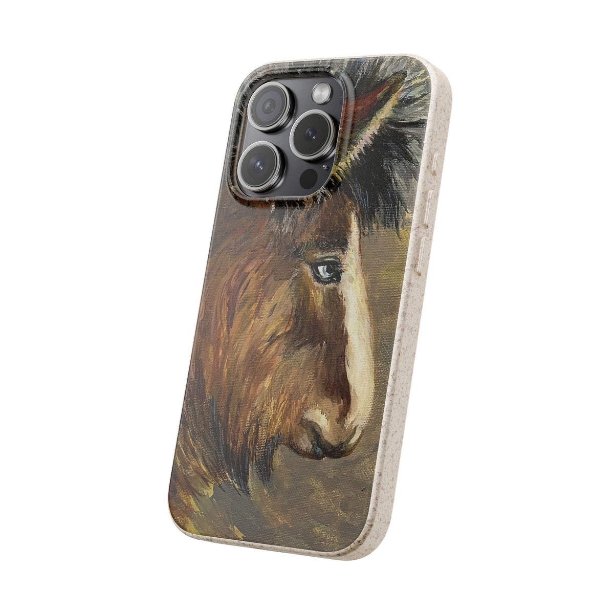 Biodegradable Phone Case — Rustic Horse Portrait by Carrie Barcomb Eco-Friendly iPhone Cover