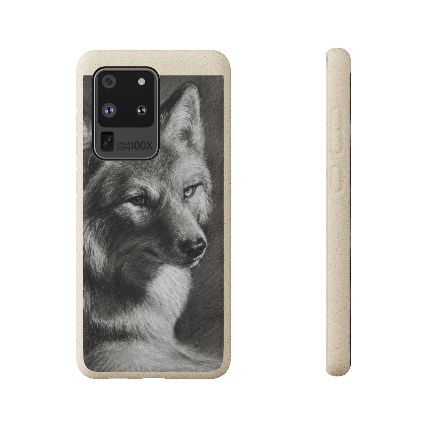 Wolf Portrait Biodegradable Phone Case — Eco-Friendly iPhone Cover