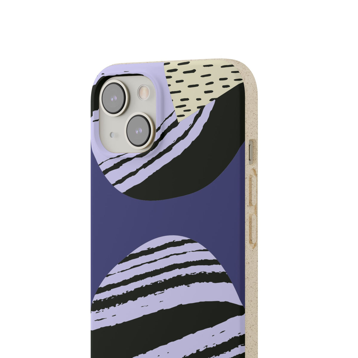 Biodegradable Phone Case — Abstract Striped Circles Eco Cover