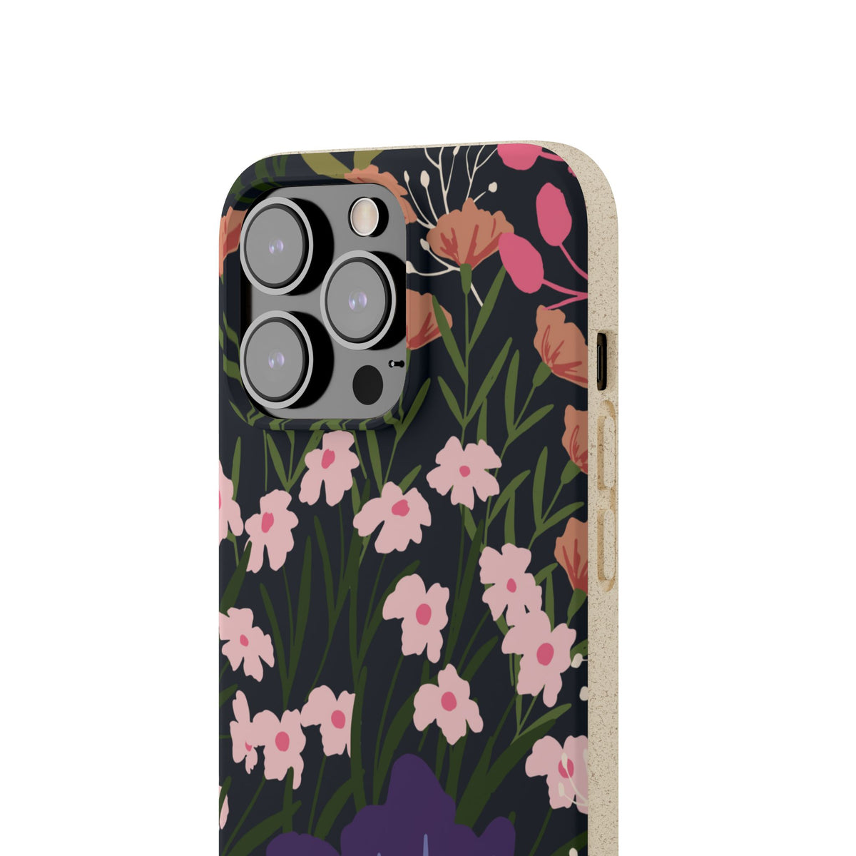 Floral Biodegradable Phone Case — Purple Wildflower Eco Phone Cover