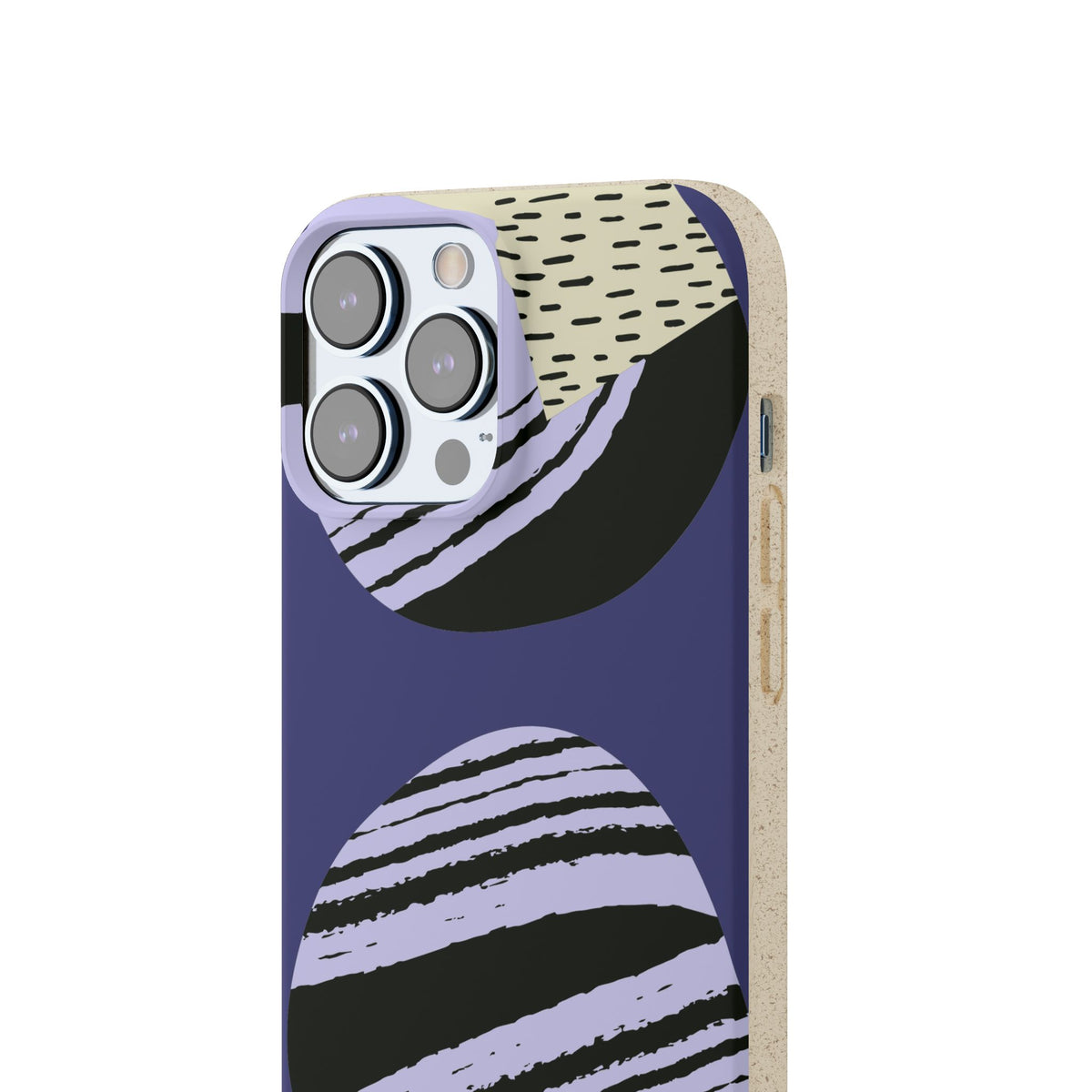 Biodegradable Phone Case — Abstract Striped Circles Eco Cover