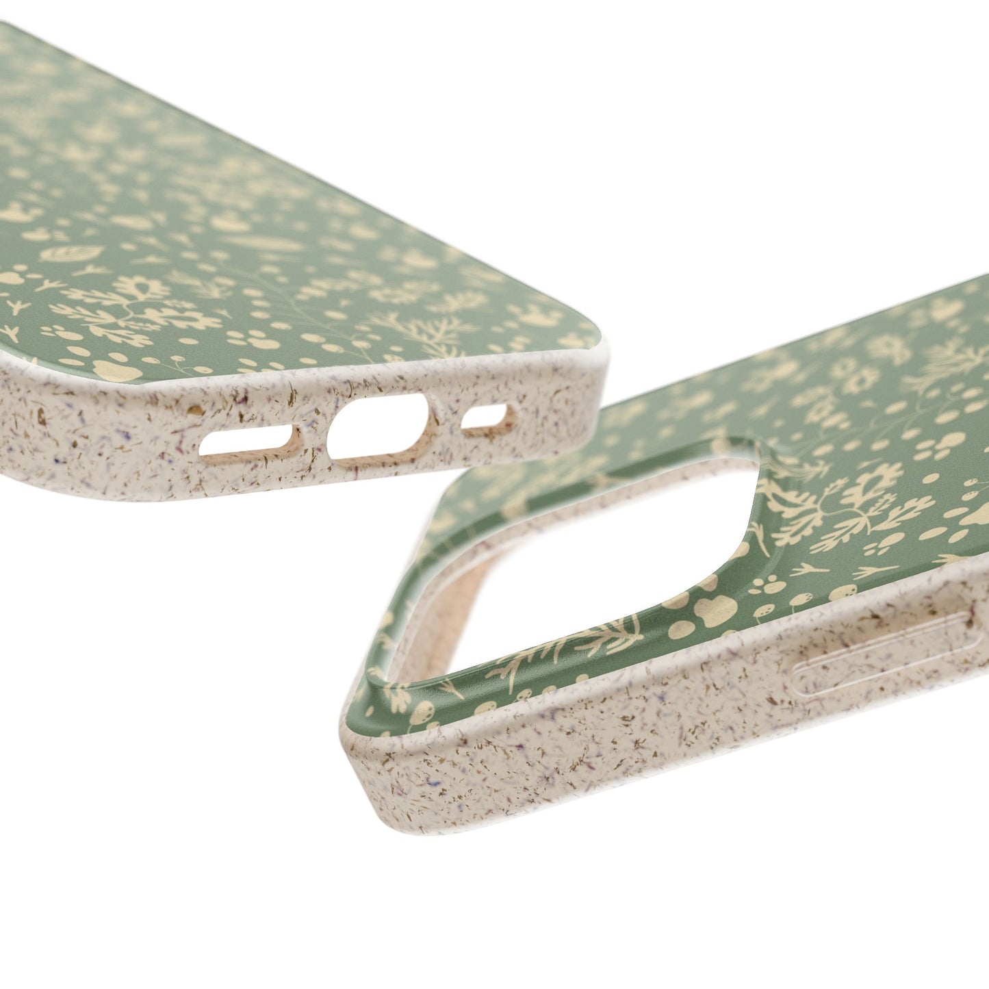 Biodegradable Floral Phone Case — Eco-Friendly Pleasant Green Wildflower Protection