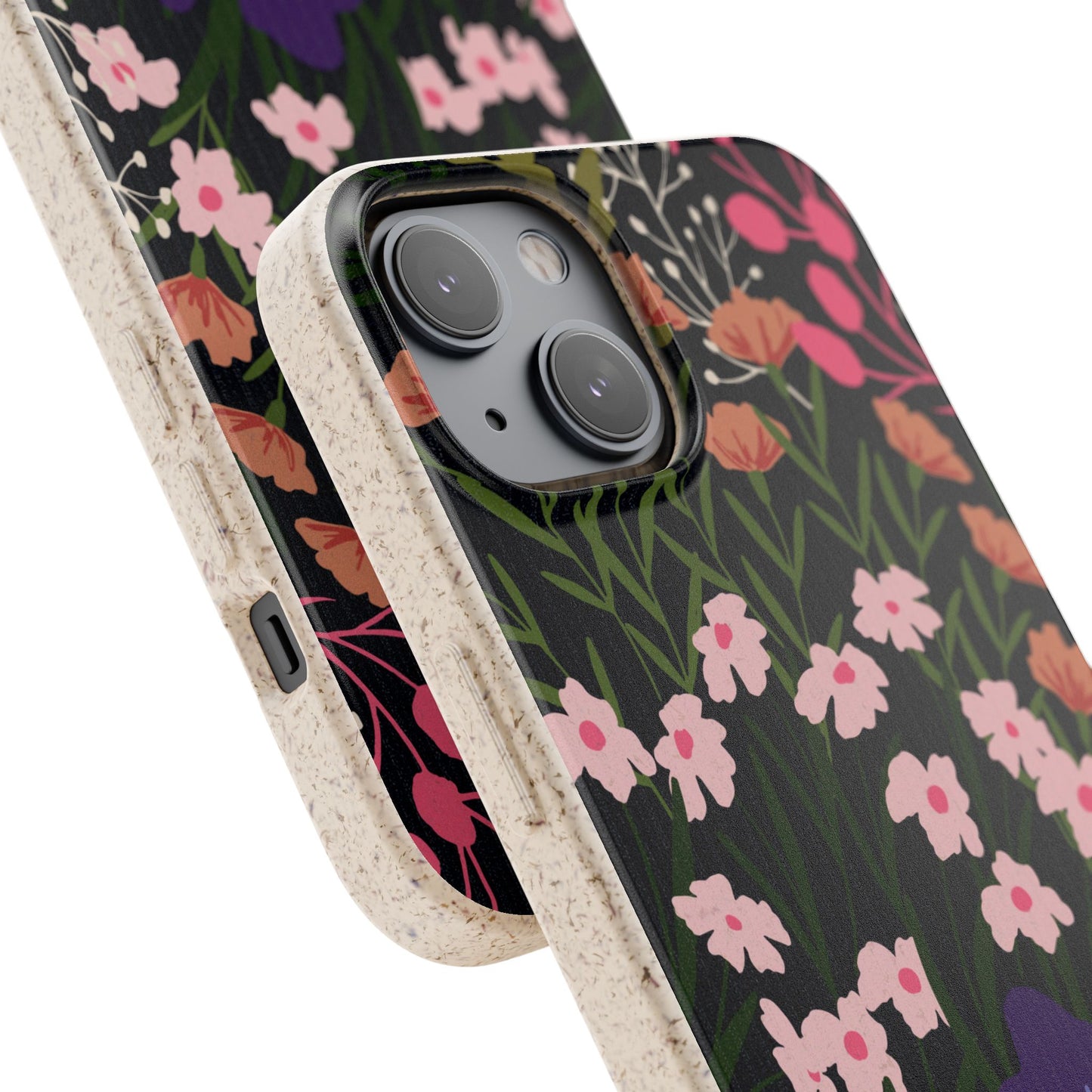 Floral Biodegradable Phone Case — Purple Wildflower Eco Phone Cover