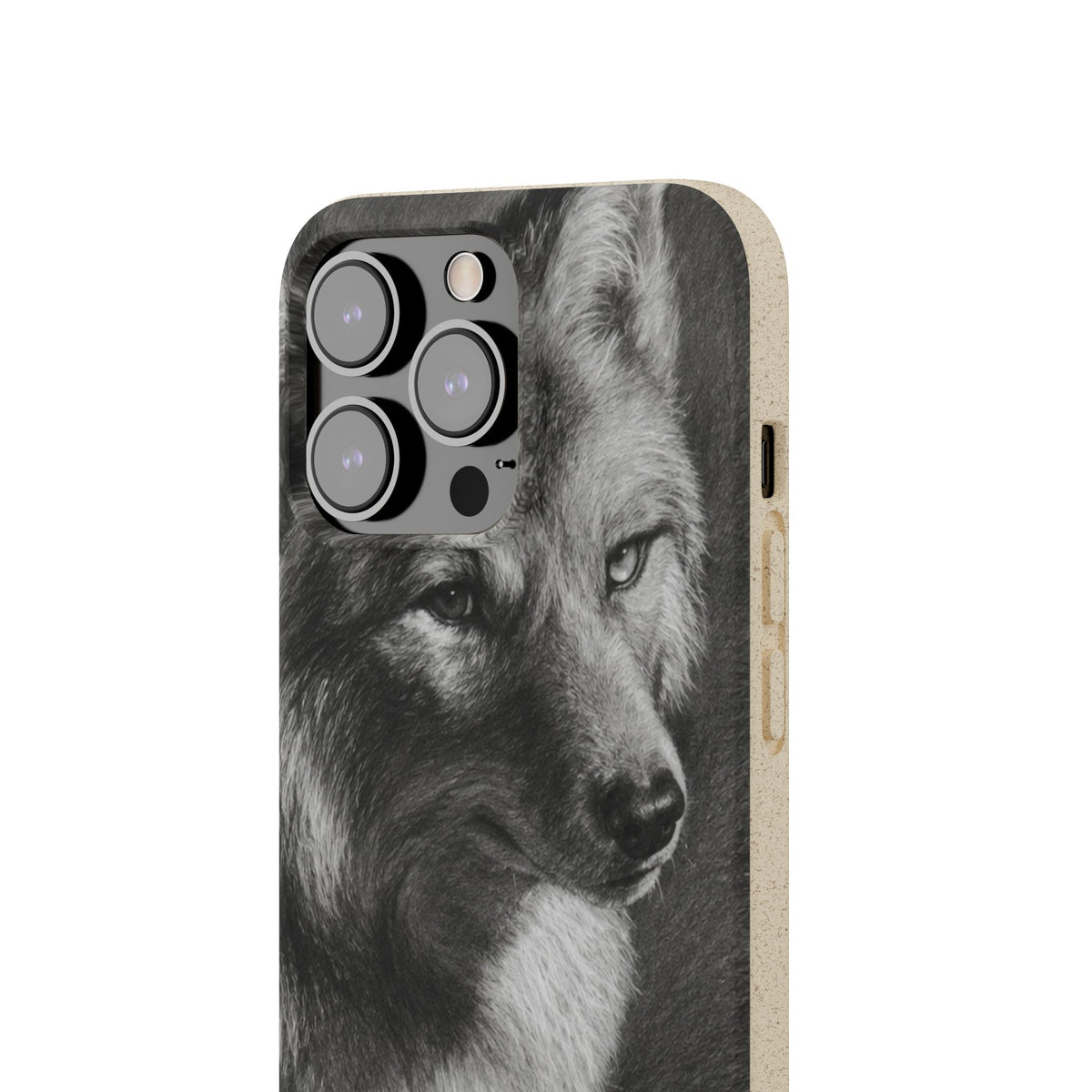 Wolf Portrait Biodegradable Phone Case — Eco-Friendly iPhone Cover