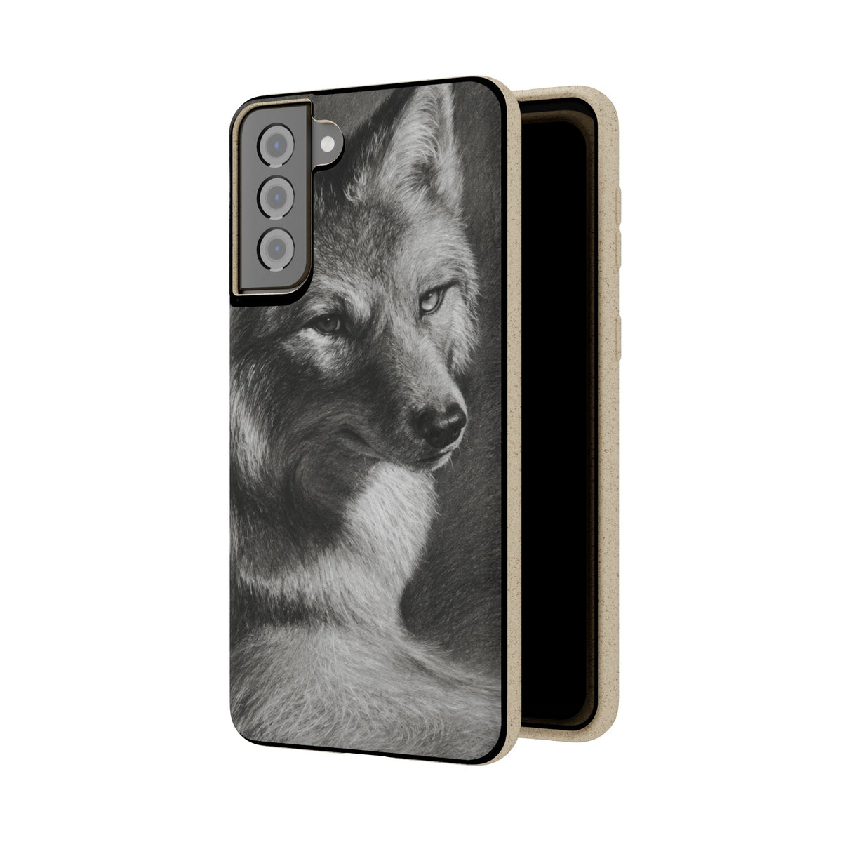 Wolf Portrait Biodegradable Phone Case — Eco-Friendly iPhone Cover