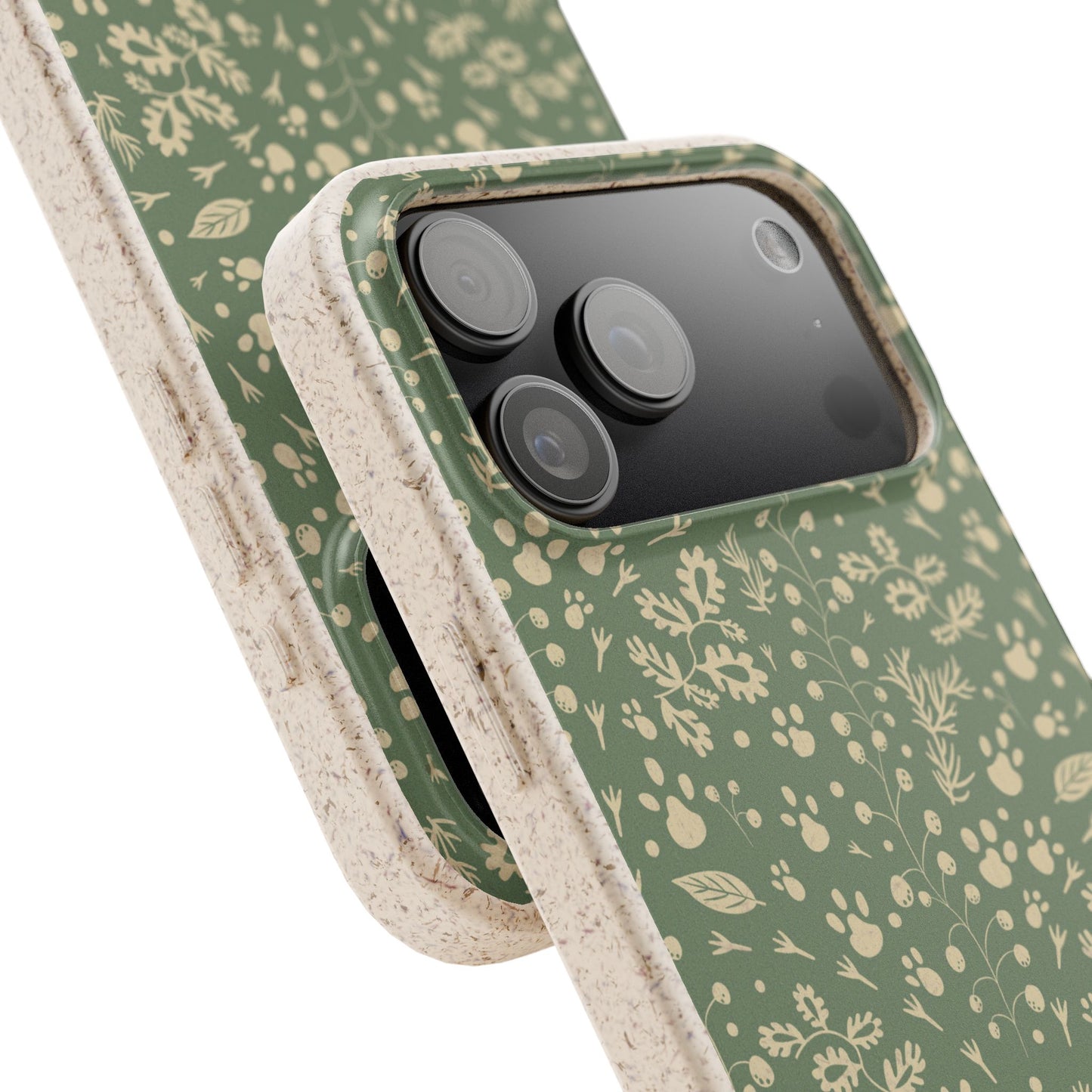 Biodegradable Floral Phone Case — Eco-Friendly Pleasant Green Wildflower Protection
