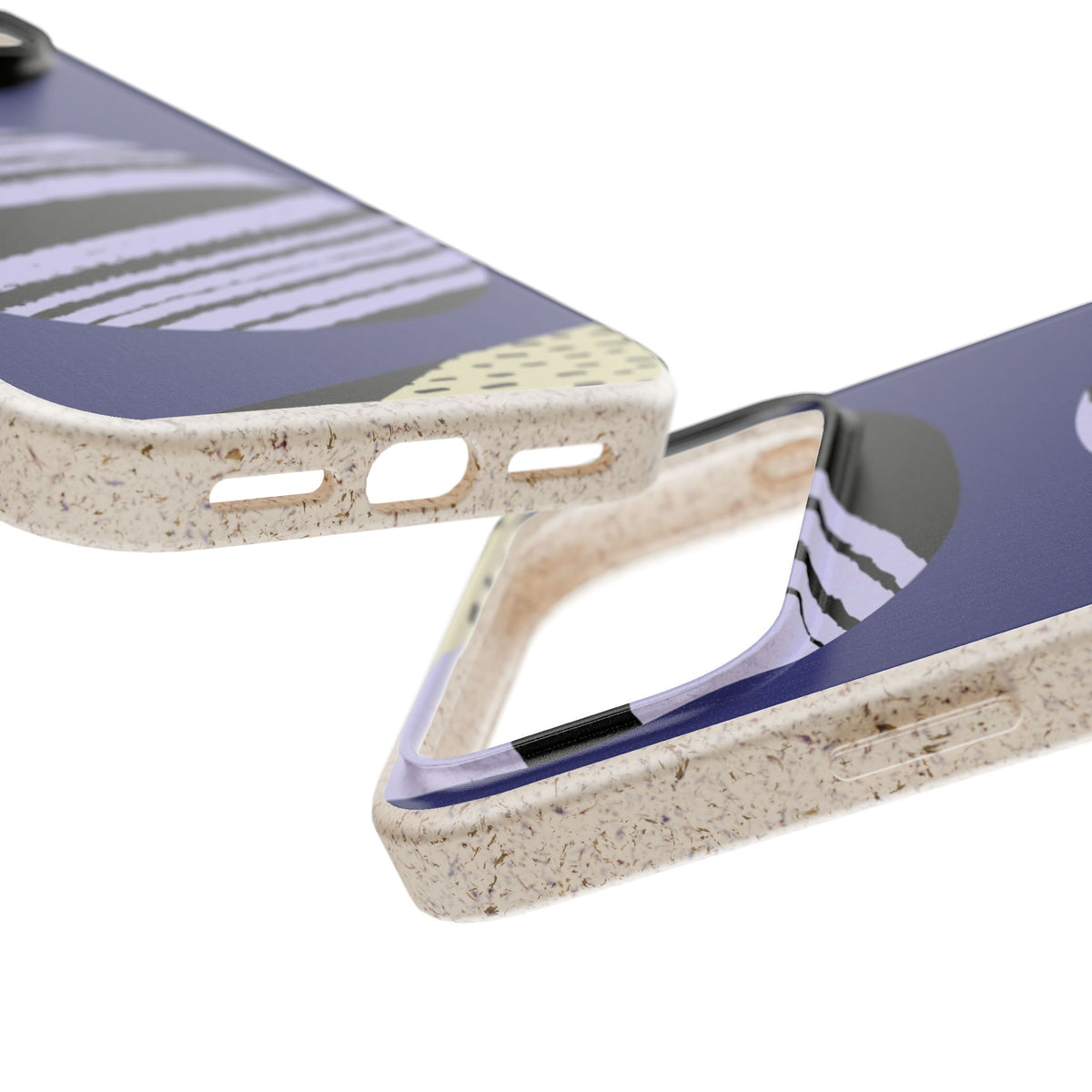 Biodegradable Phone Case — Abstract Striped Circles Eco Cover
