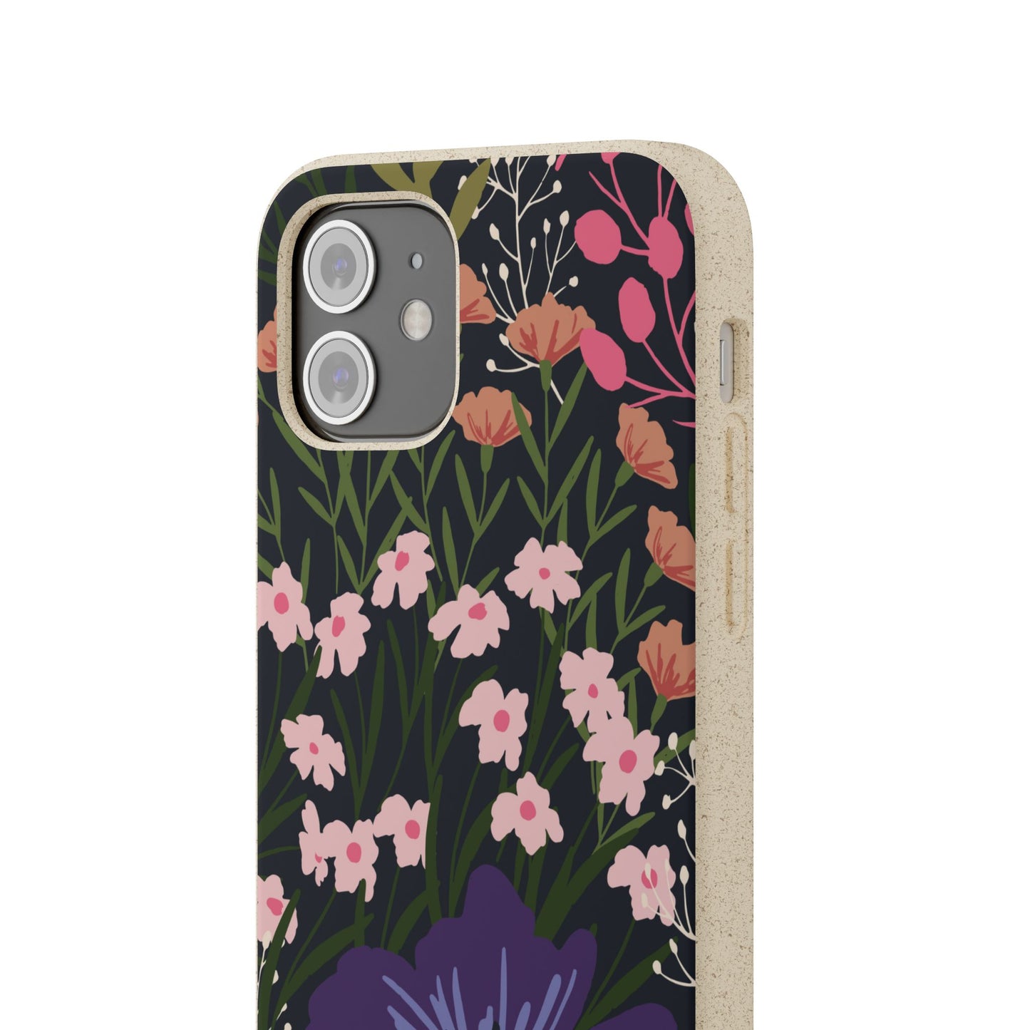 Floral Biodegradable Phone Case — Purple Wildflower Eco Phone Cover