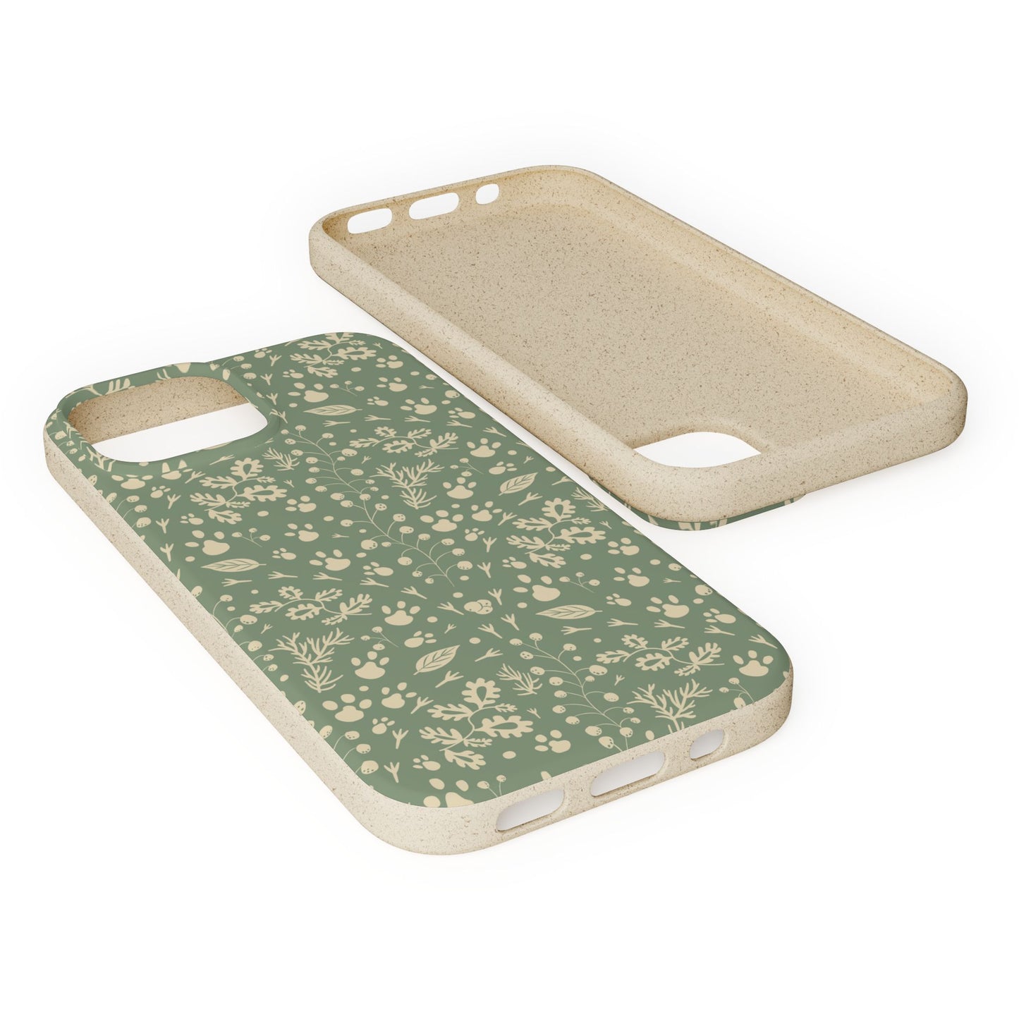 Biodegradable Floral Phone Case — Eco-Friendly Pleasant Green Wildflower Protection