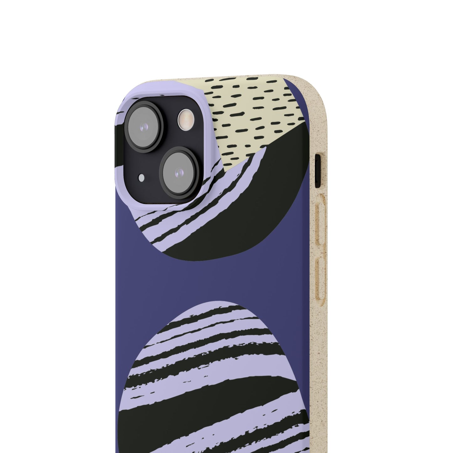 Biodegradable Phone Case — Abstract Striped Circles Eco Cover