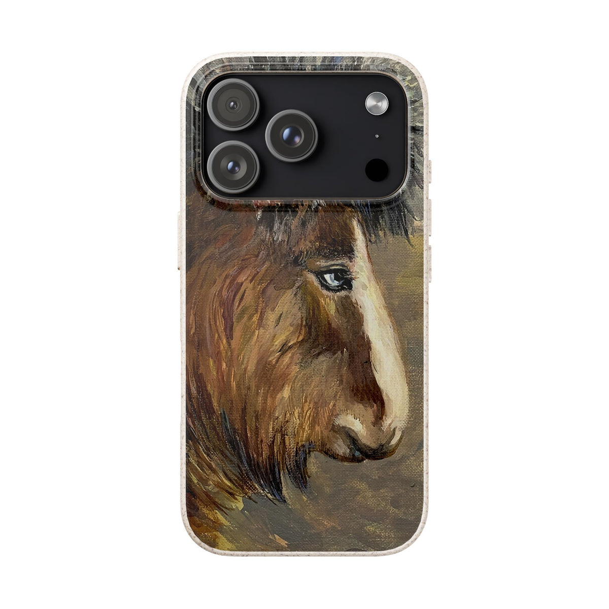 Biodegradable Phone Case — Rustic Horse Portrait by Carrie Barcomb Eco-Friendly iPhone Cover