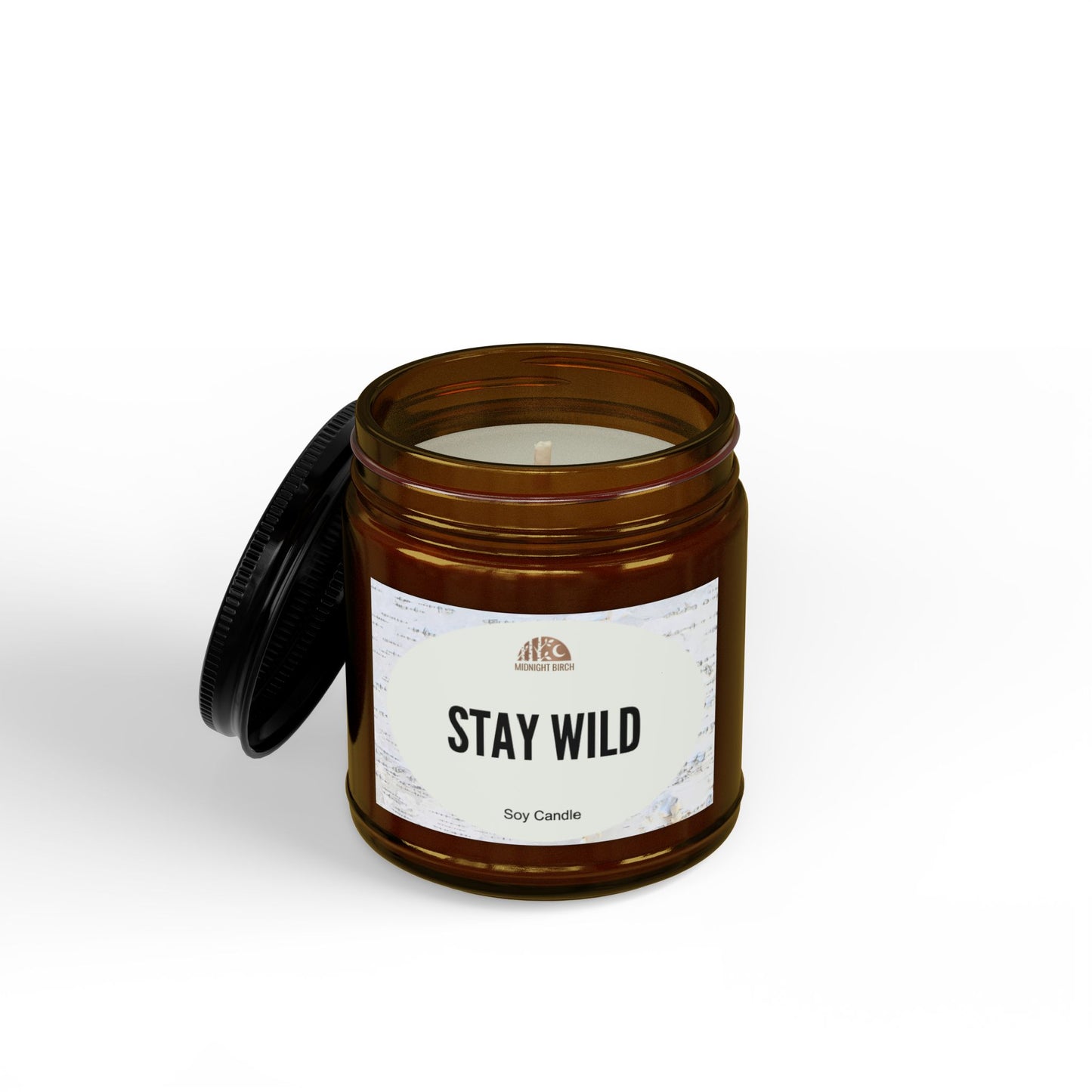 Stay Wild Soy Candle — Amber Jar Scented Candle (4oz & 9oz)