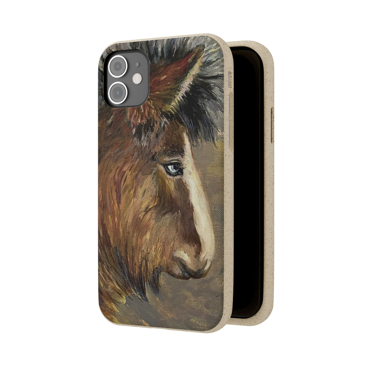 Biodegradable Phone Case — Rustic Horse Portrait by Carrie Barcomb Eco-Friendly iPhone Cover