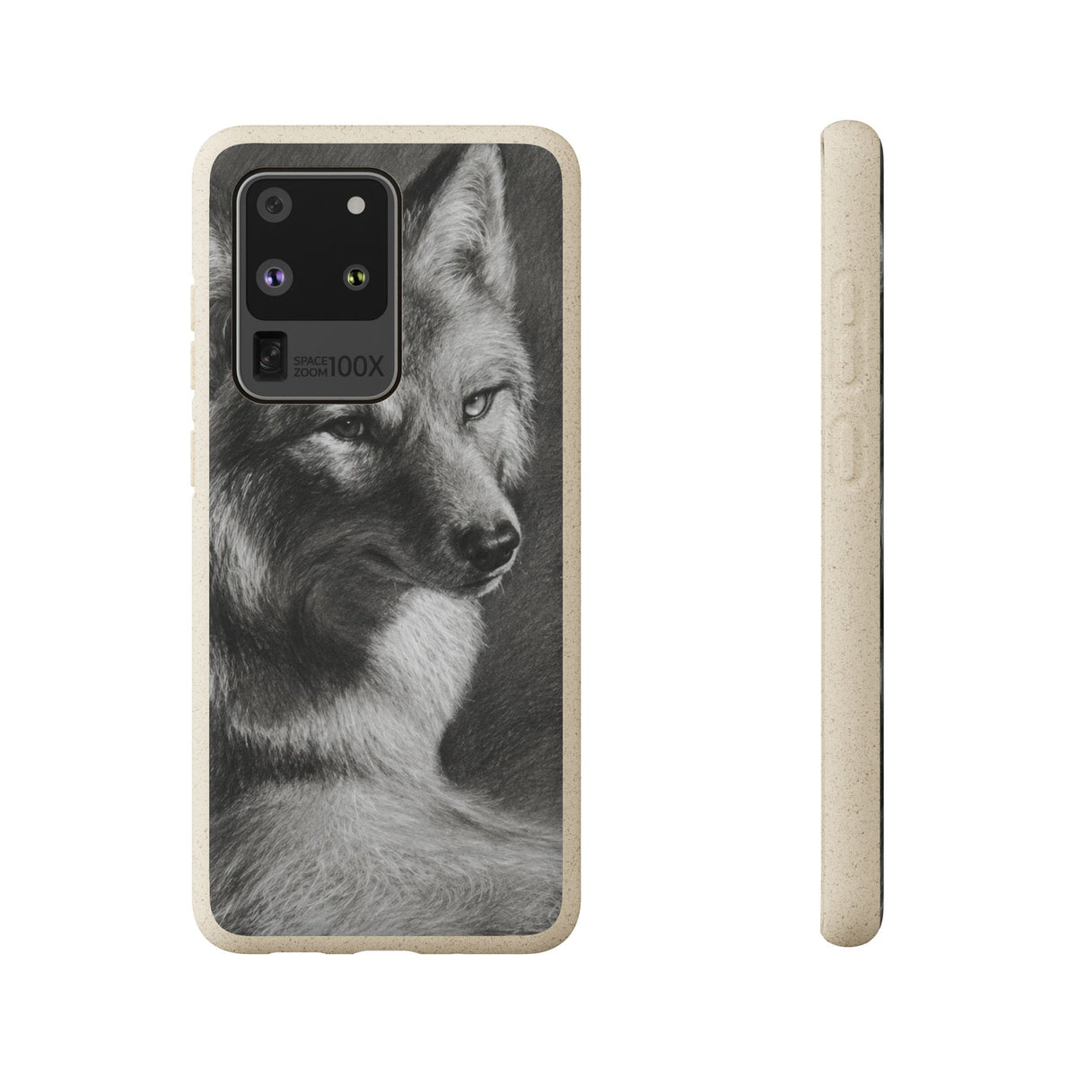 Wolf Portrait Biodegradable Phone Case — Eco-Friendly iPhone Cover