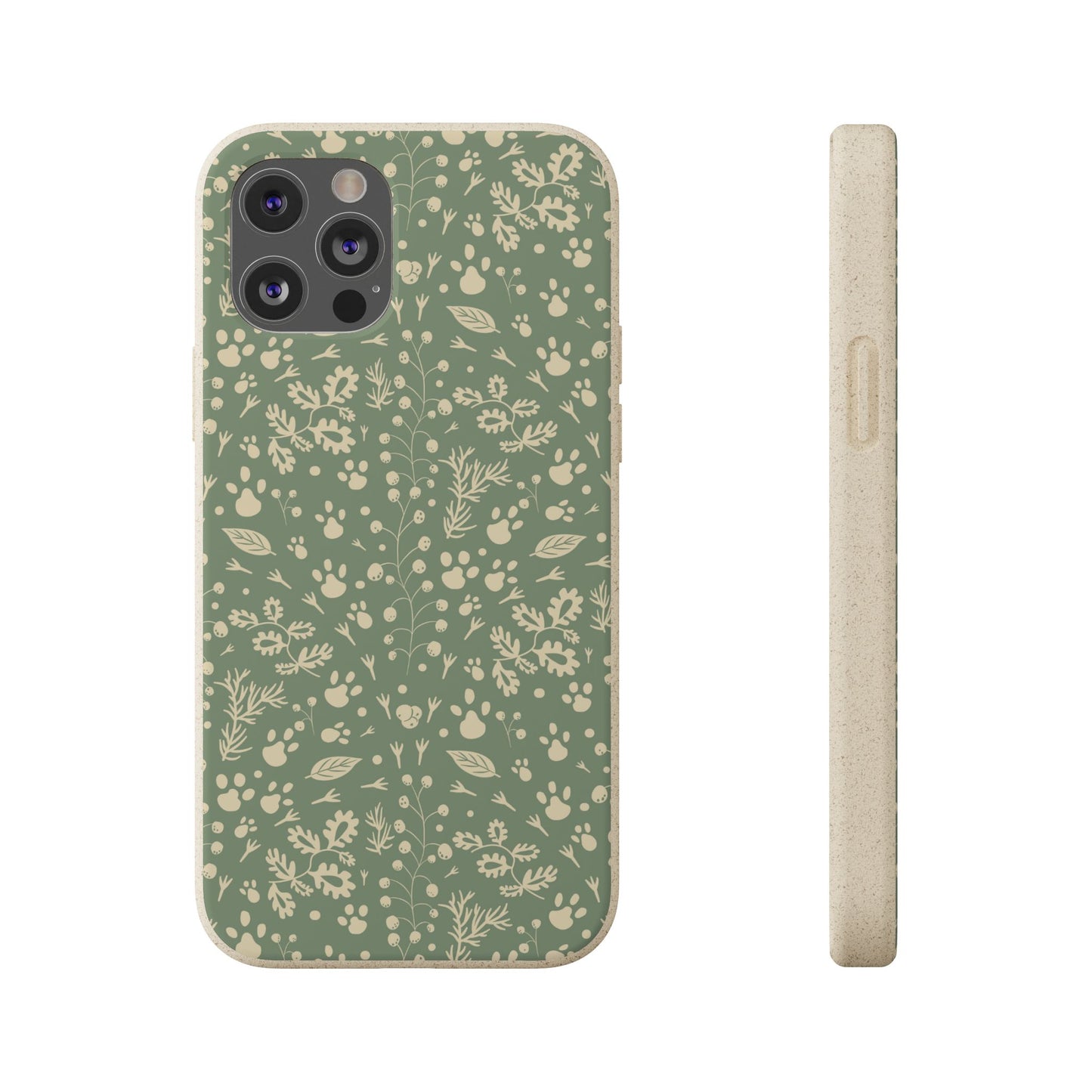 Biodegradable Floral Phone Case — Eco-Friendly Pleasant Green Wildflower Protection