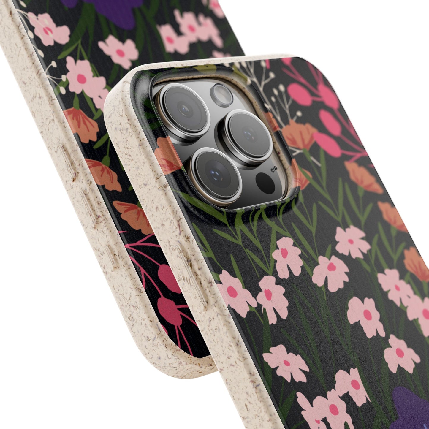 Floral Biodegradable Phone Case — Purple Wildflower Eco Phone Cover
