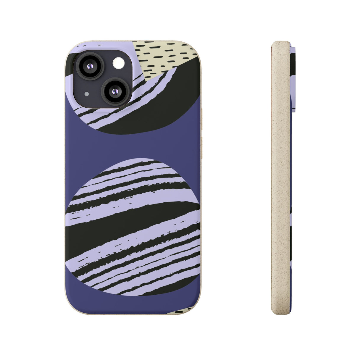 Biodegradable Phone Case — Abstract Striped Circles Eco Cover