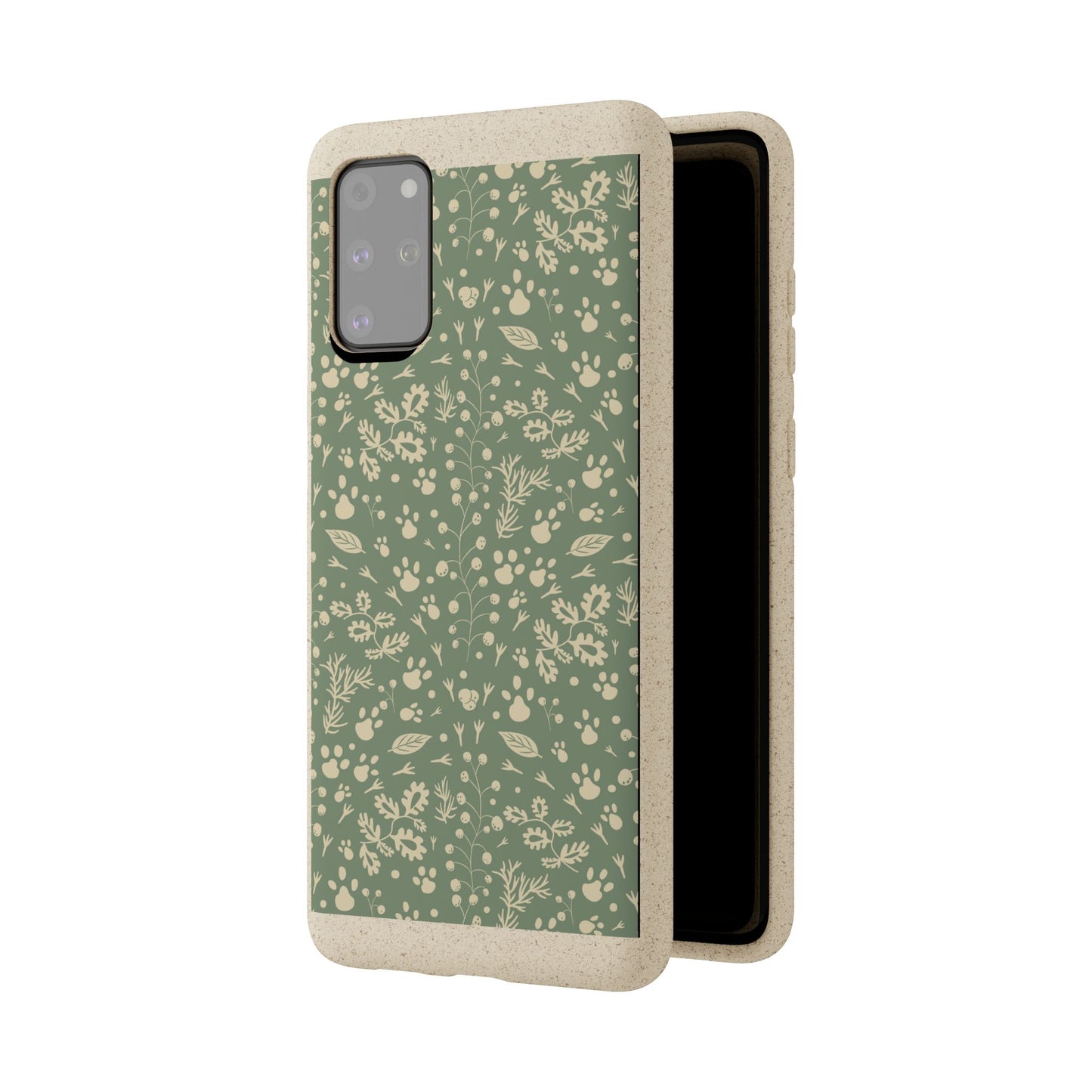 Biodegradable Floral Phone Case — Eco-Friendly Pleasant Green Wildflower Protection