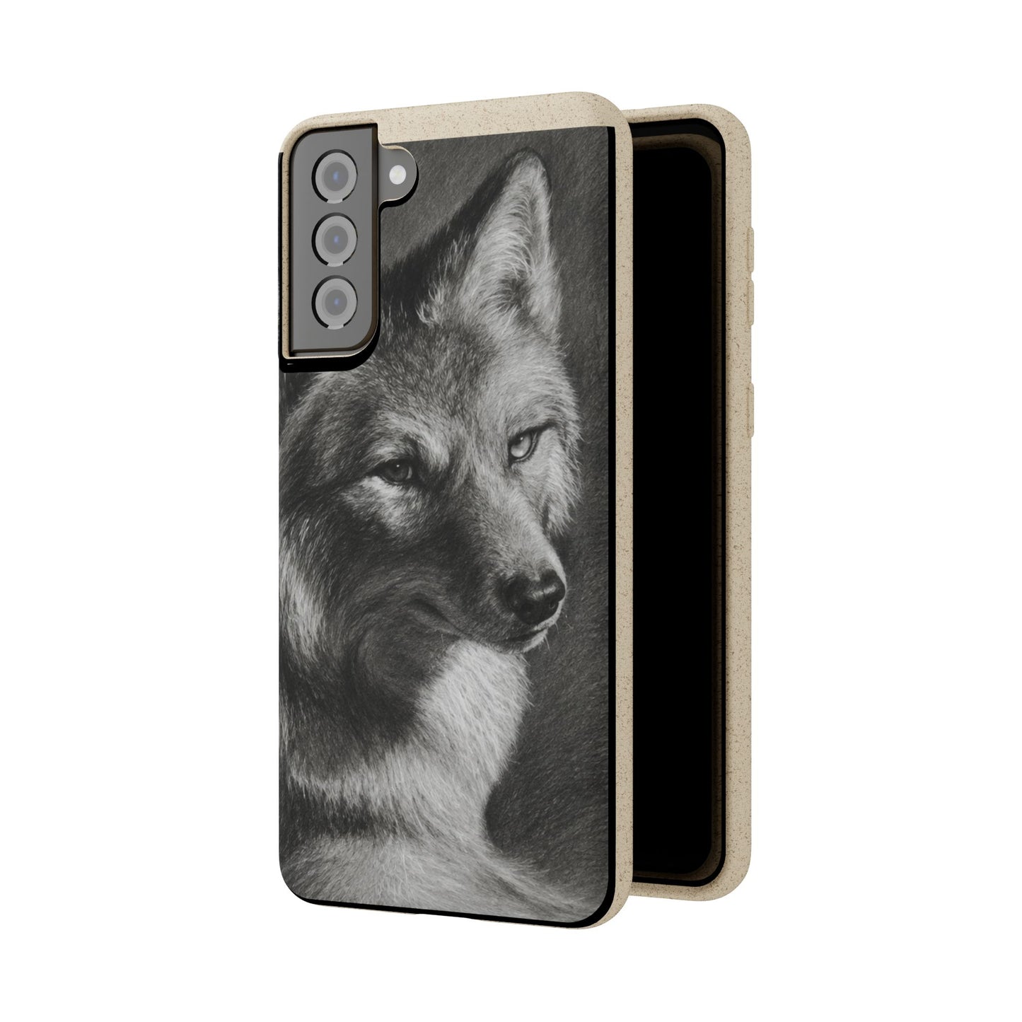 Wolf Portrait Biodegradable Phone Case — Eco-Friendly iPhone Cover