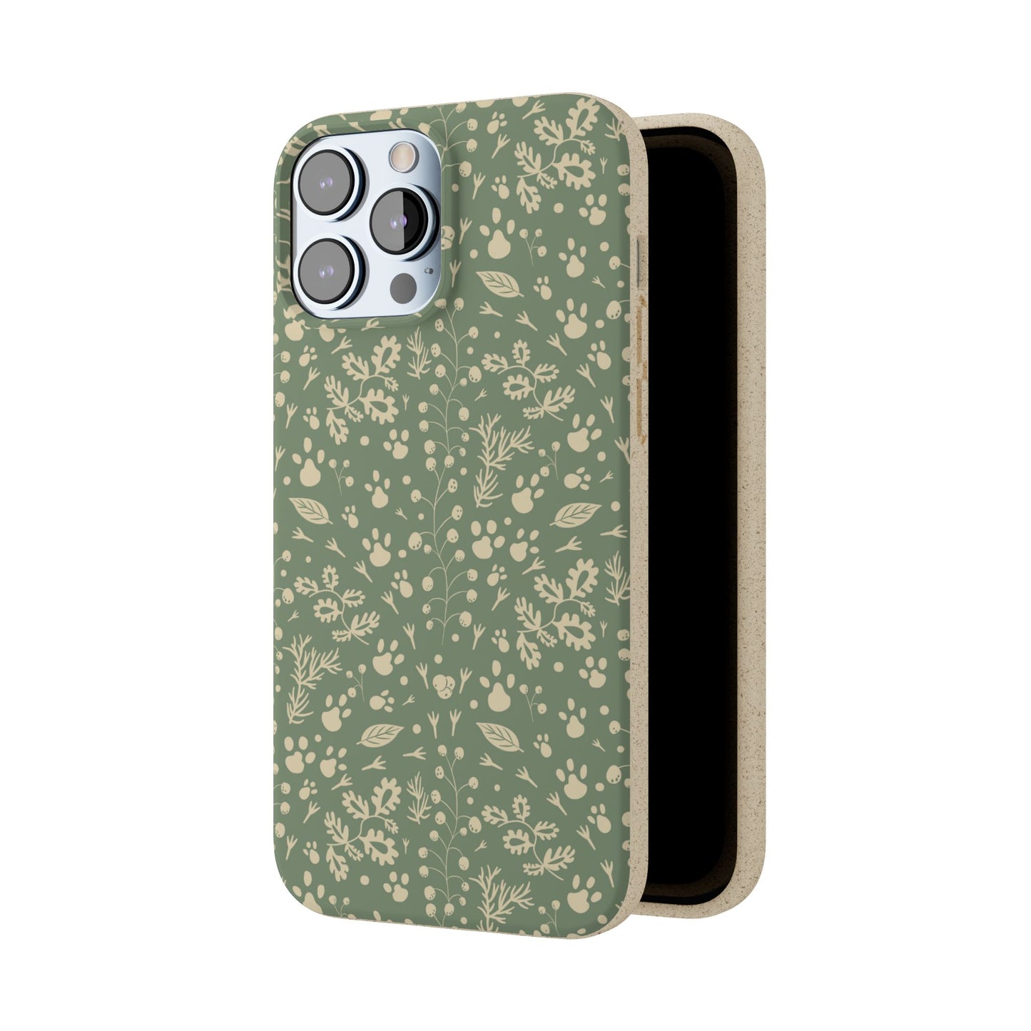 Biodegradable Floral Phone Case — Eco-Friendly Pleasant Green Wildflower Protection