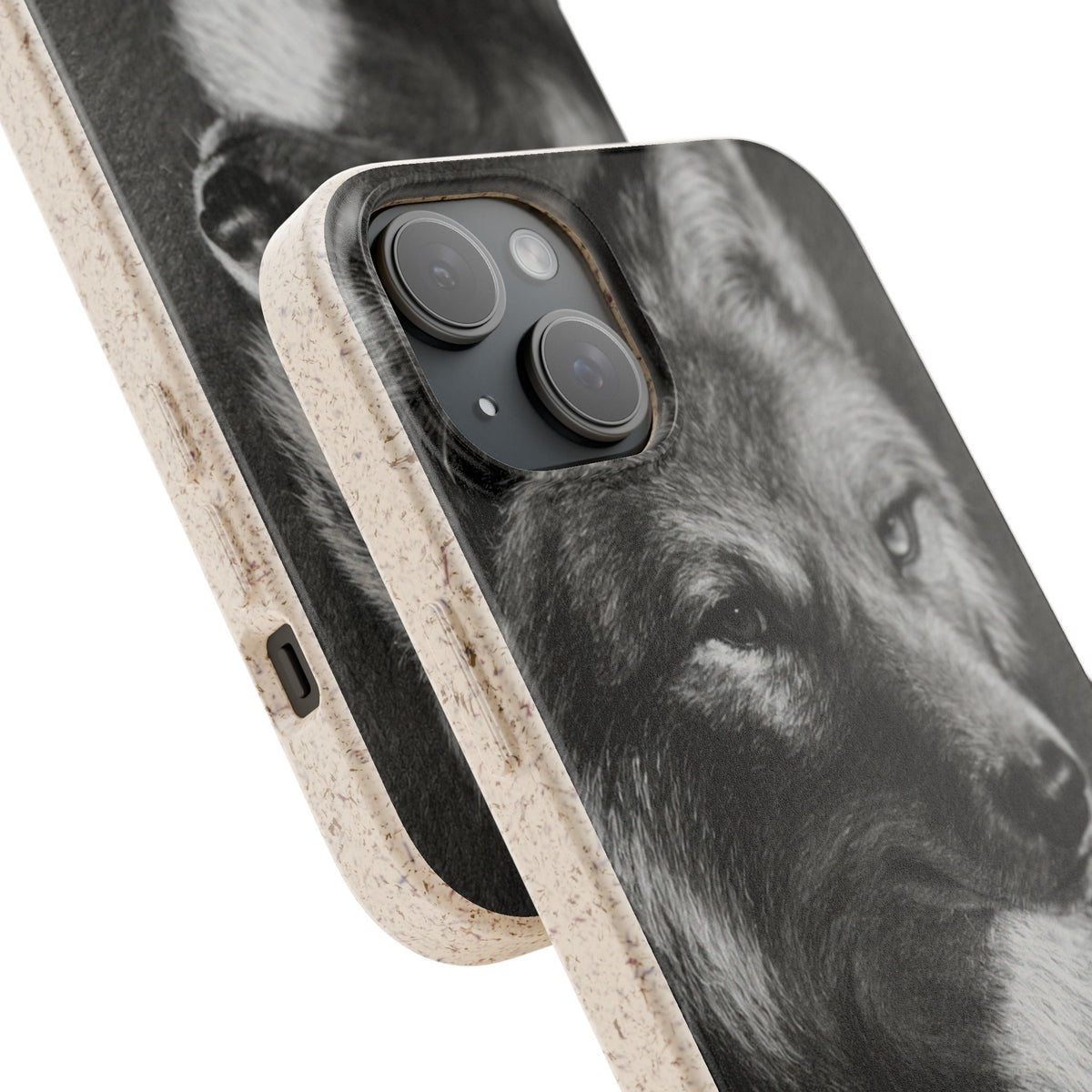Wolf Portrait Biodegradable Phone Case — Eco-Friendly iPhone Cover
