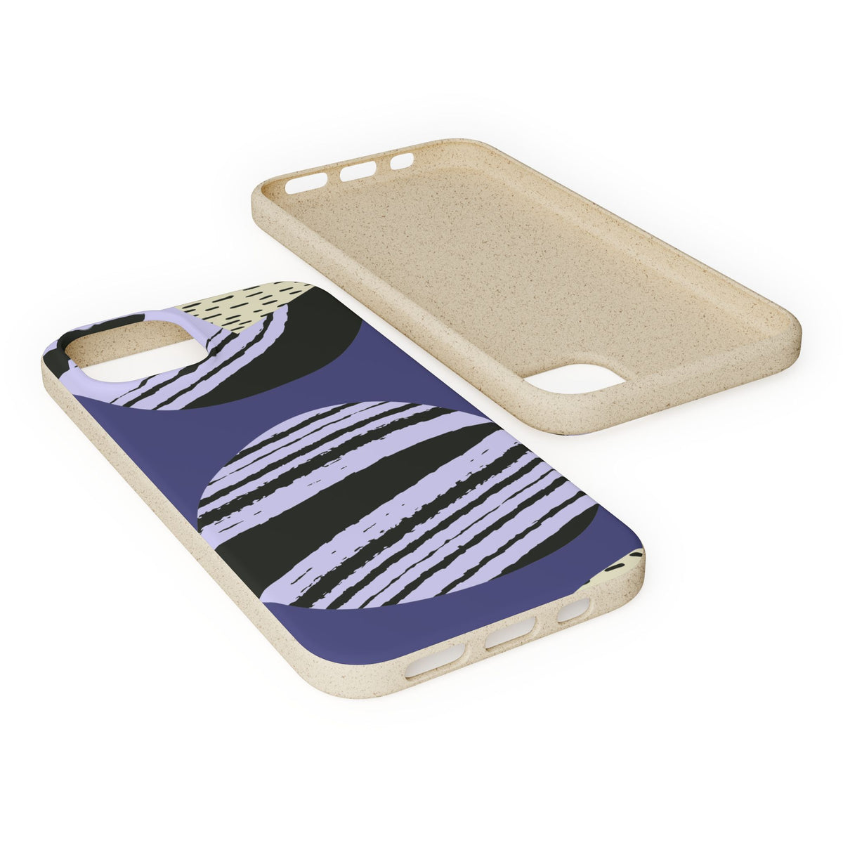 Biodegradable Phone Case — Abstract Striped Circles Eco Cover