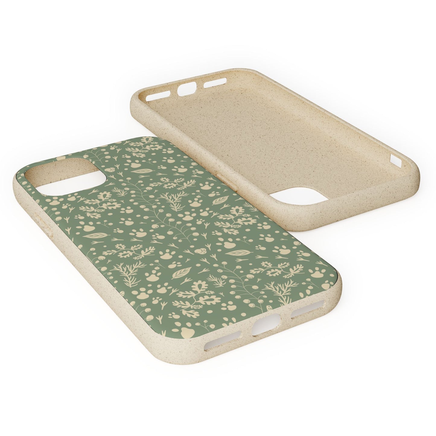 Biodegradable Floral Phone Case — Eco-Friendly Pleasant Green Wildflower Protection