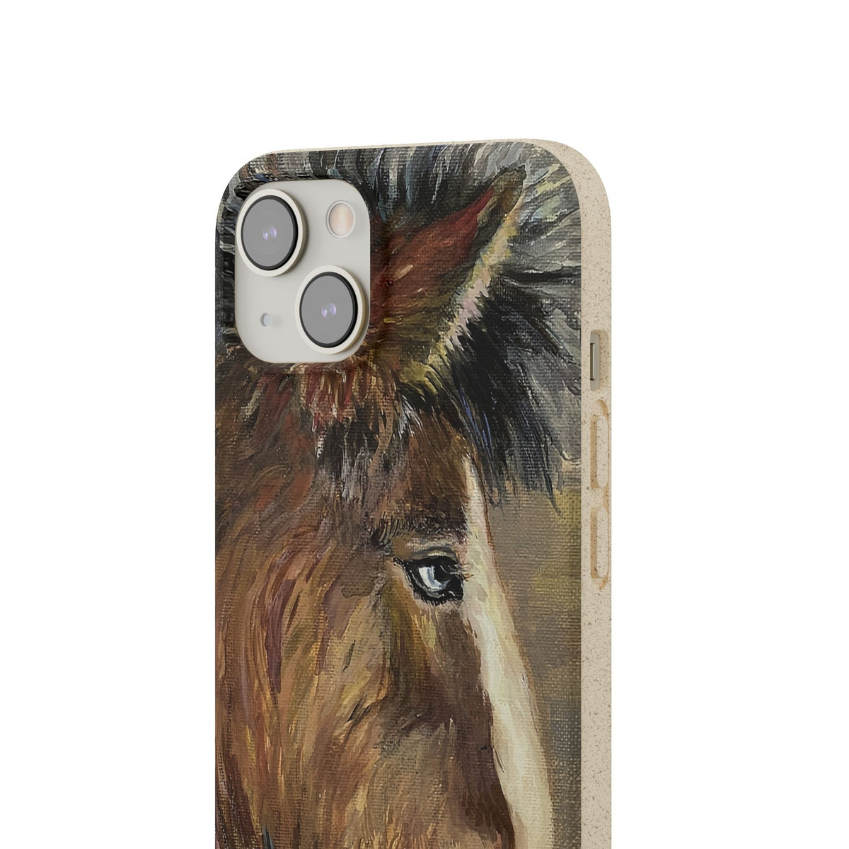 Biodegradable Phone Case — Rustic Horse Portrait by Carrie Barcomb Eco-Friendly iPhone Cover