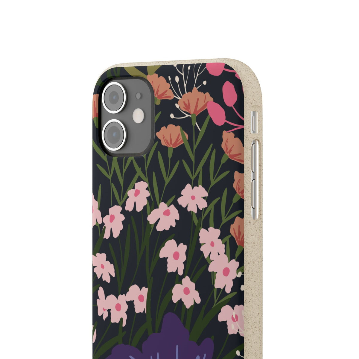 Floral Biodegradable Phone Case — Purple Wildflower Eco Phone Cover