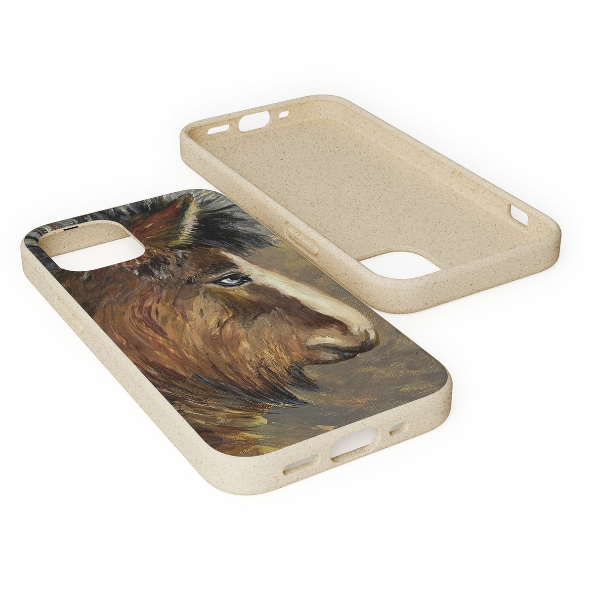 Biodegradable Phone Case — Rustic Horse Portrait by Carrie Barcomb Eco-Friendly iPhone Cover