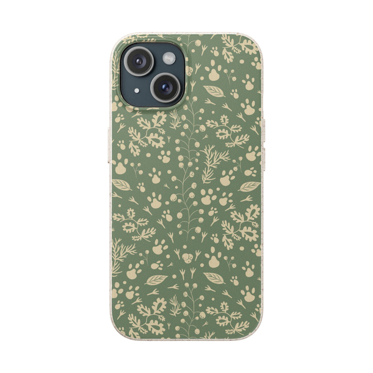 Biodegradable Floral Phone Case — Eco-Friendly Pleasant Green Wildflower Protection