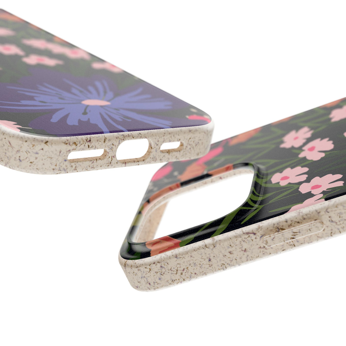 Floral Biodegradable Phone Case — Purple Wildflower Eco Phone Cover