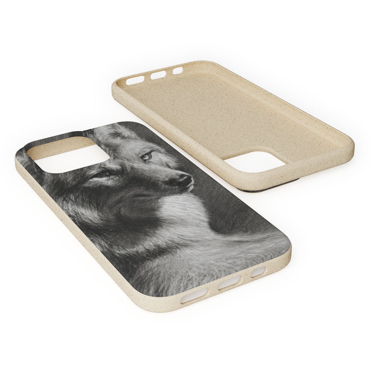 Wolf Portrait Biodegradable Phone Case — Eco-Friendly iPhone Cover