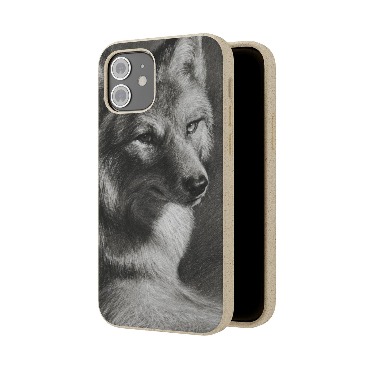 Wolf Portrait Biodegradable Phone Case — Eco-Friendly iPhone Cover