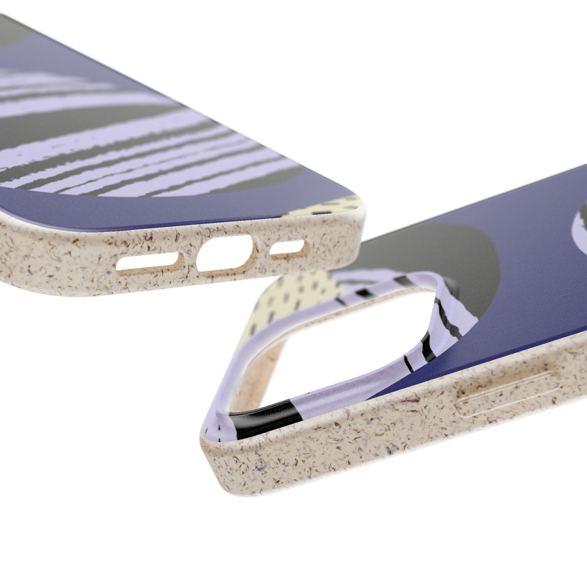 Biodegradable Phone Case — Abstract Striped Circles Eco Cover
