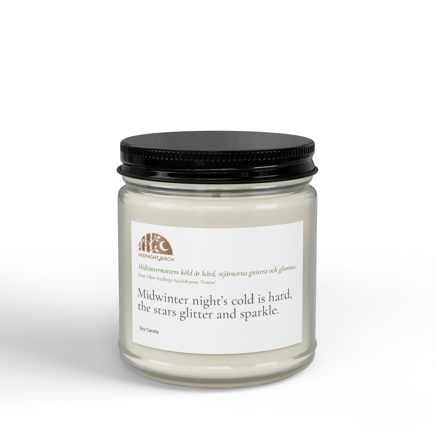VINTERRO Soy Candle —“The stars glitter and sparkle.” (4oz & 9oz) Comfort Spice, Fresh Balsam, or Unscented.
