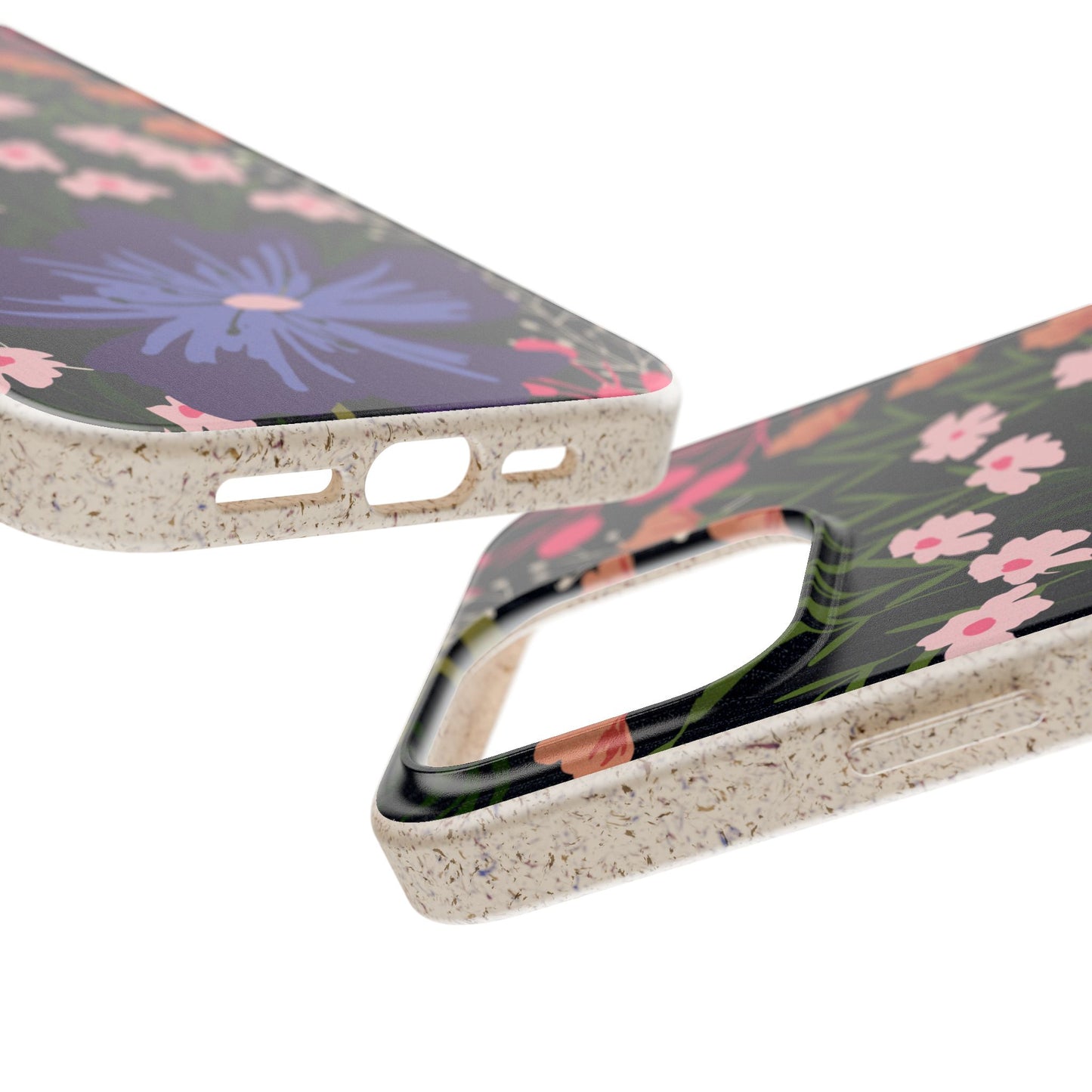 Floral Biodegradable Phone Case — Purple Wildflower Eco Phone Cover