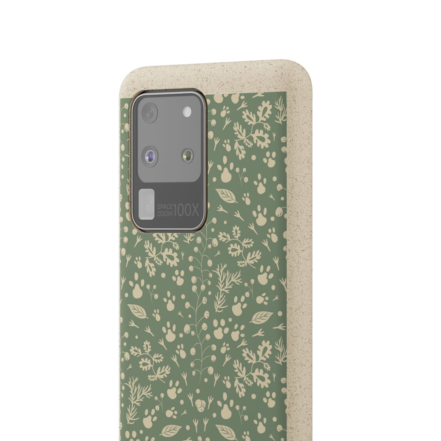 Biodegradable Floral Phone Case — Eco-Friendly Pleasant Green Wildflower Protection